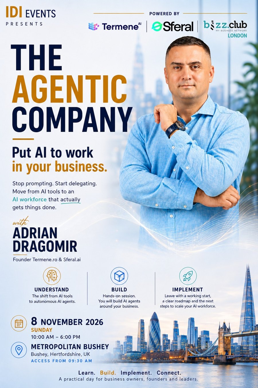 Posterul oficial The Agentic Company, 8 noiembrie 2026
